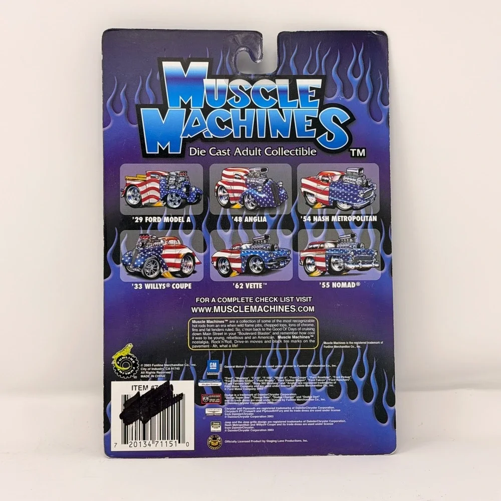 Muscle Machines '33‎ Ford Coupe 1:64 Die Cast Patriotic Stars & Stripes 03-42